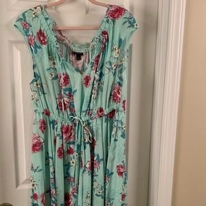Torrid Mint Green Floral Dress